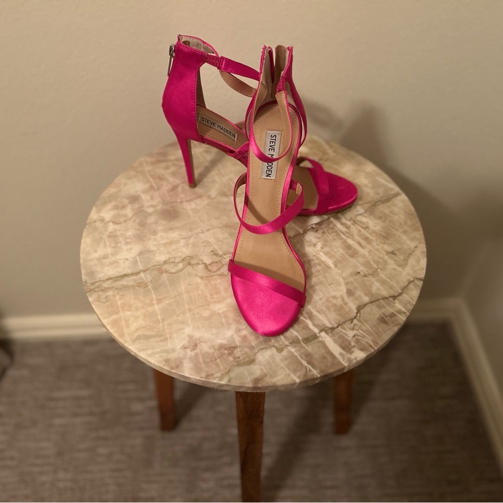 Steve Madden Pink Strappy Stiletto Heels